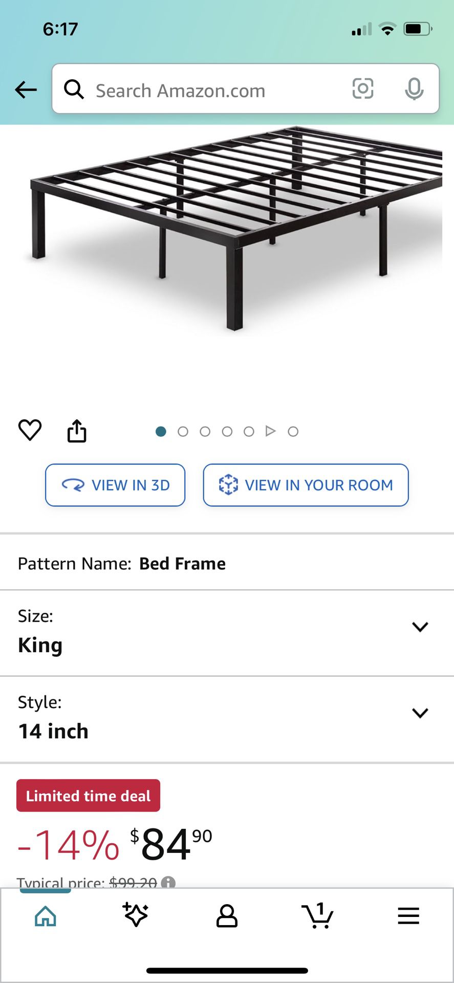 Foldable King Bed Frame 
