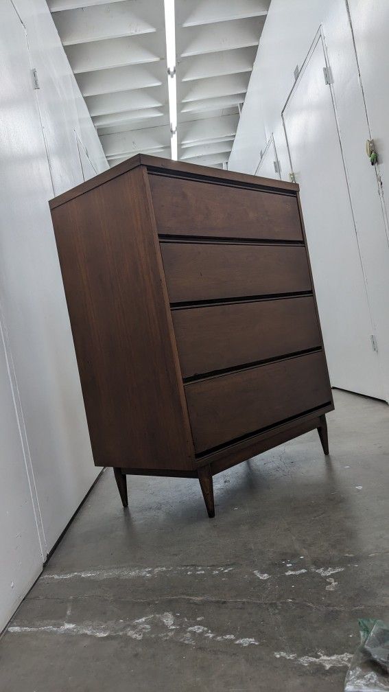 Authentic Vintage Oakwood MCM Tallboy Dresser 