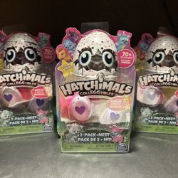 3 Unopened Hatchimals CollEGGtibles Season One, 2-Pack+Nest