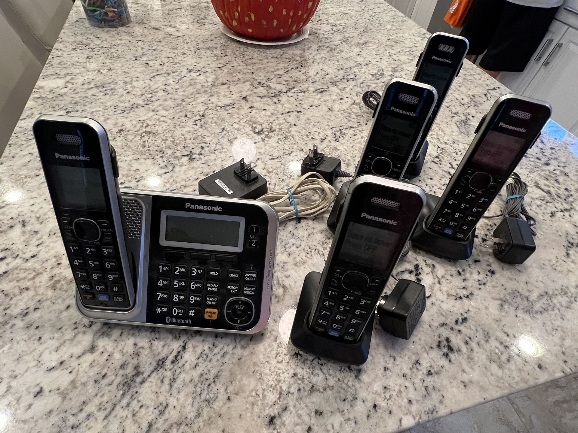 Panasonic Cordless Phones Phone 5 Handsets Works Great