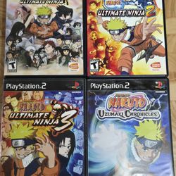 Naruto Ultimate Ninja 1, 2, 3, and Naruto Uzumaki Chronicles  CIB (PS2)