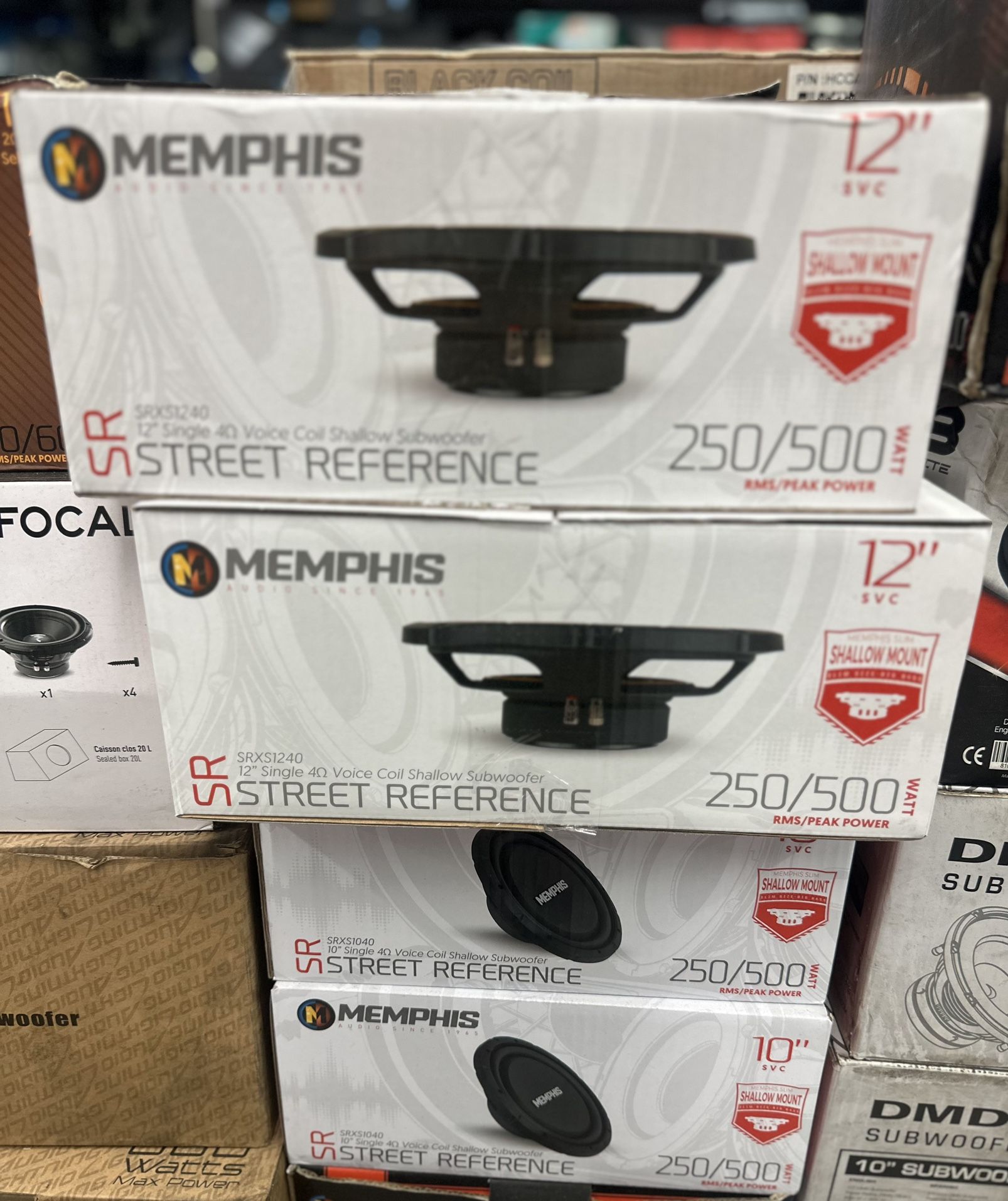 Memphis Subwoofers 250/500 Watt  RMS/PEAK POWER 