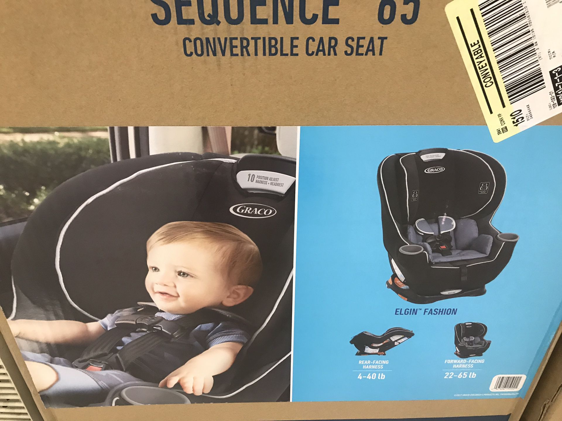 Convertible car seats one is Graco the other one Safety 1st