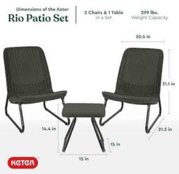 Set of chair and table