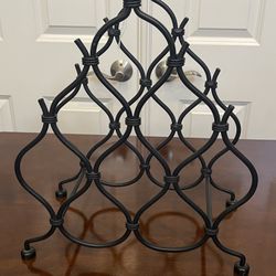 Wrought Iron Wine Rack. 