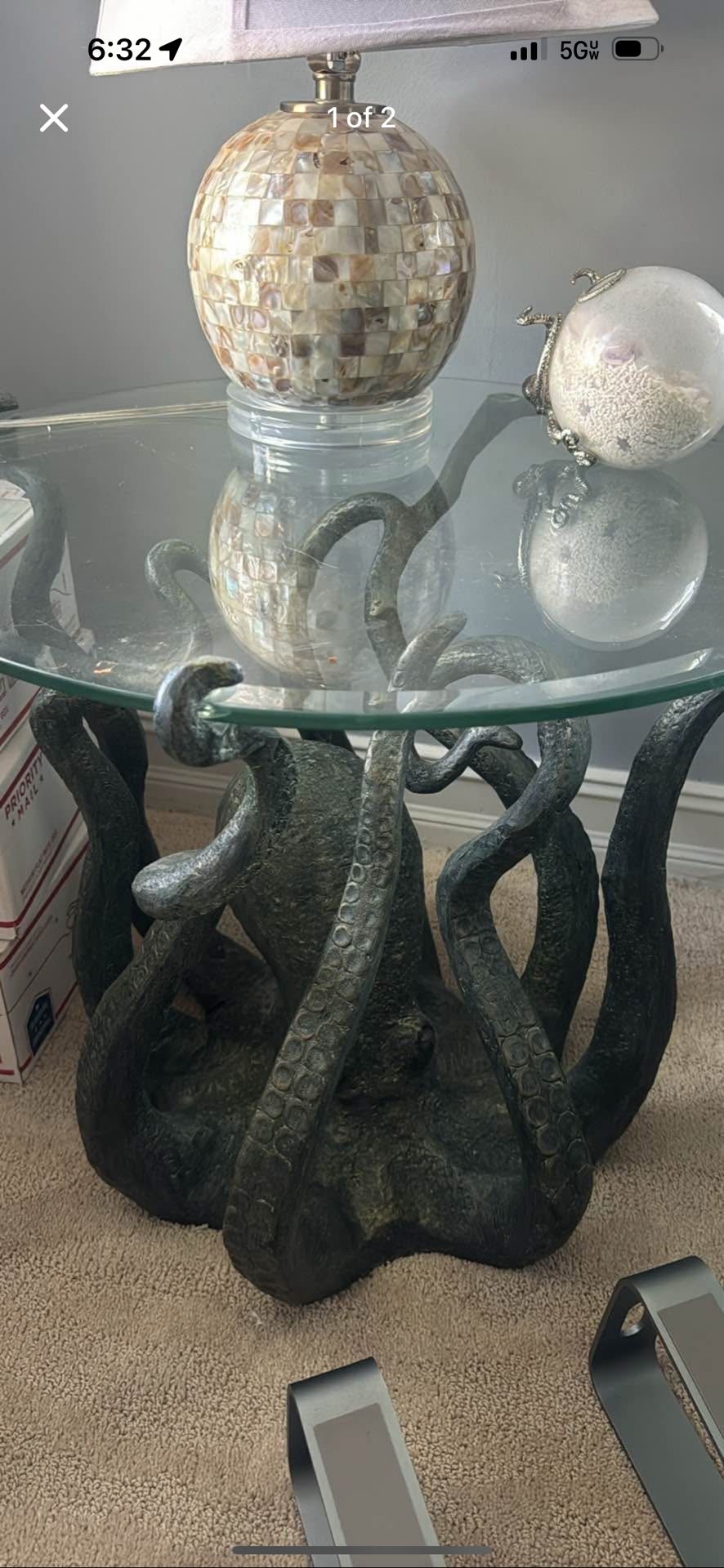 Aluminum Octopus End Table