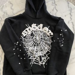 Sp5der Hoodie Black OG Web Size:Large