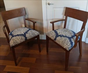 Solid wood Ethan Allen armchairs/ accent chairs