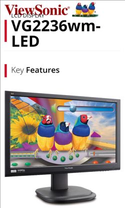 2 × ViewSonic VG2236WM 22" LED LCD Monitor with all cables