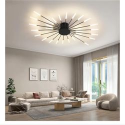 Ceiling Light Modern Flower Shape Ceiling Lamp for Dining Room Kitchen Hallway Flush Mount Metal Acrylic Sputnik Firework Petal LED Lighting Fixture (