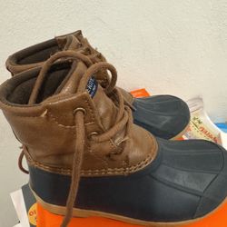Sperry unisex child Port Boot, Tan/Navy, Little Kid US SIZE 12M