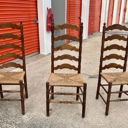 Farmhouse Style Ladder Back Chairs— 1900’s