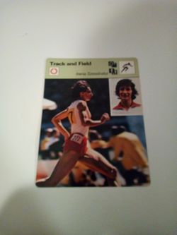 Vintage 1977 sportscaster/track and field/Irena szewinska/ Olympic collector card # 03-22