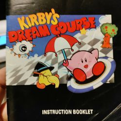 Kirby's Dream Course Super Nintendo Instruction Booklet 