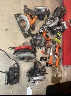 Assortment of power tools
