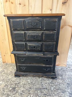 Distressed black primitive tall dresssrr