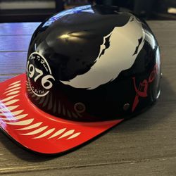 Chopper Helmet Retro Moped Scooter Half-Shell Motorcycle Helmet Jet Helmet Half-Helmets Motorcycle Brain-Cap with Built-in Lens with Sun Visor. Size M