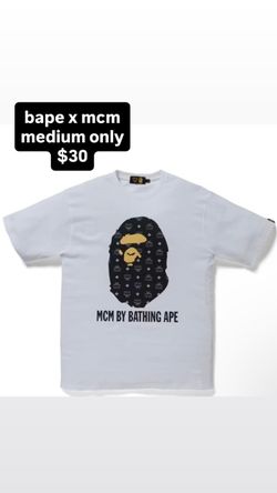 white bape x mcm medium only
