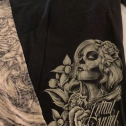 Woman’s Medium Tattooed Arms Lethal Angel Shirt