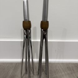 Candle holders by Nambe