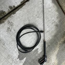 Pressure washer wand and hose