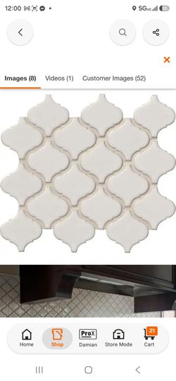 White   mosaic  tiles