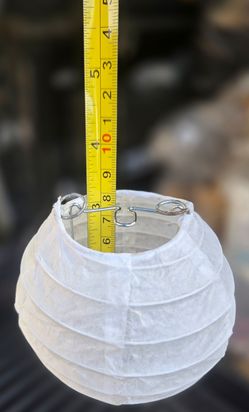 10ft stringed lights,  3" Paper Lanterns