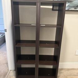 Dark Brown 8 Shelf Bookcase