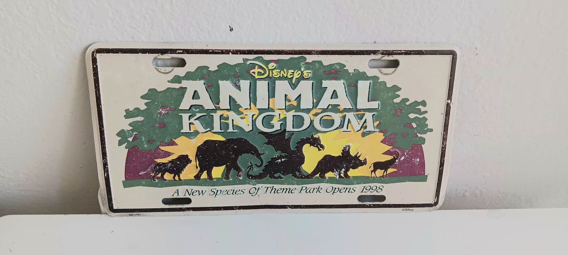 Vintage Disney's Animal Kingdom license Plate