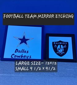 Football Team Mirror Etching