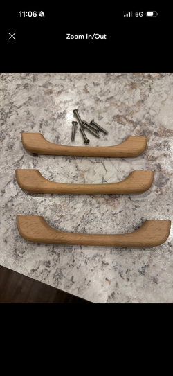 Wood drawer pulls (3)