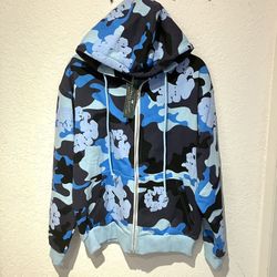 Denim Tears Hoodie Blue Camo