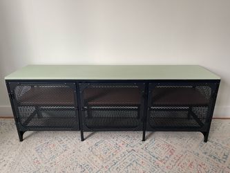 IKEA TV Stand – Custom Sage Green Top w/ Wood & Metal