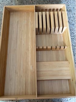 IKEA VARIERA bamboo knife and utensil tray