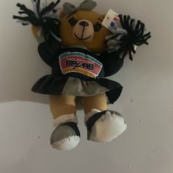 NEW Vintage NBA San Antonio Spurs Cheerleader Bear 10" Plush Stuffed 90s 1994