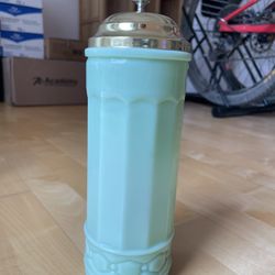 Jade Straw Holder Gold Top