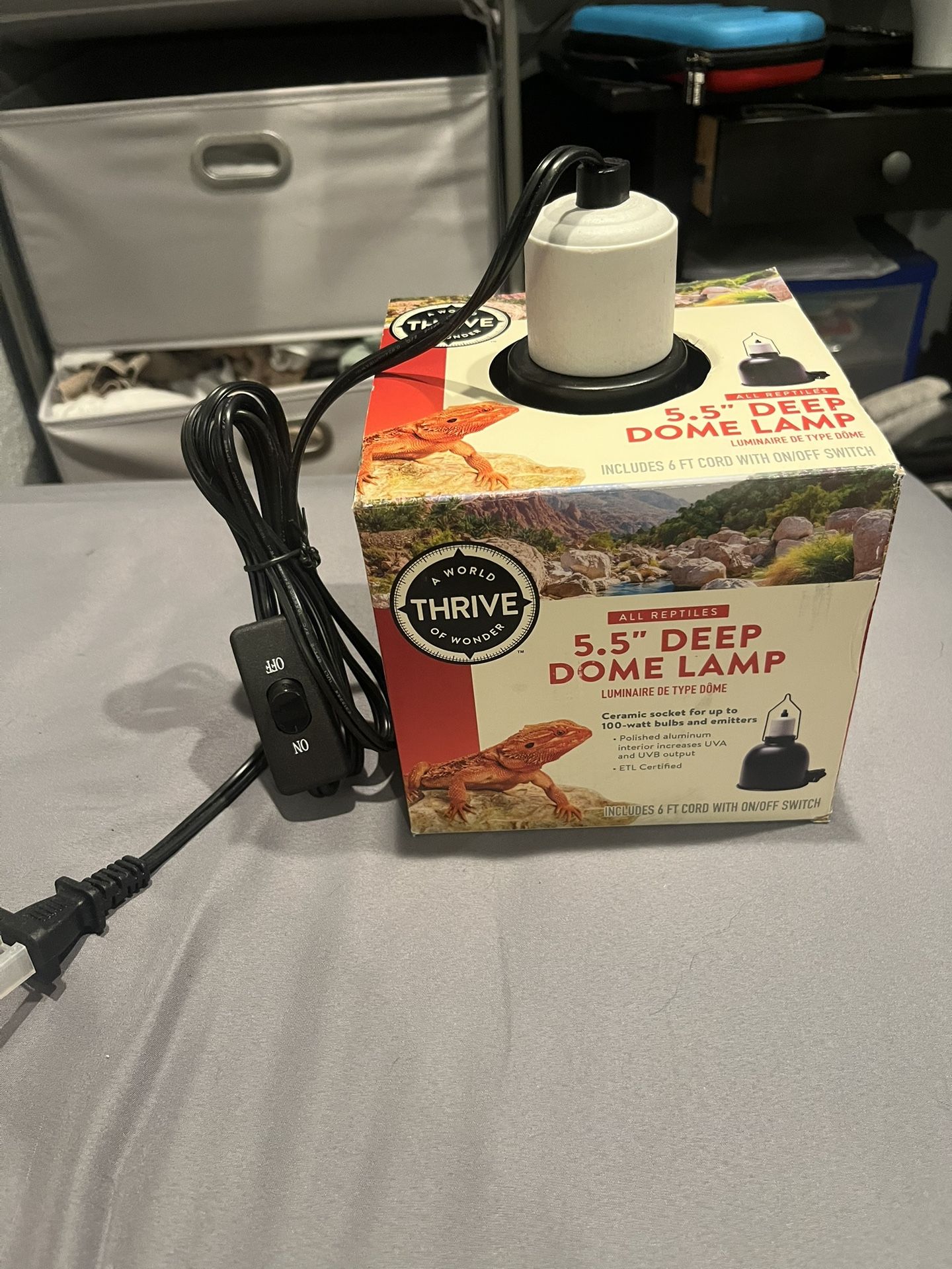 5.5” Deep Dome Lamp for reptiles