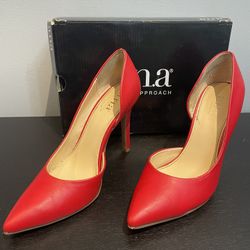 Red shop heels sale