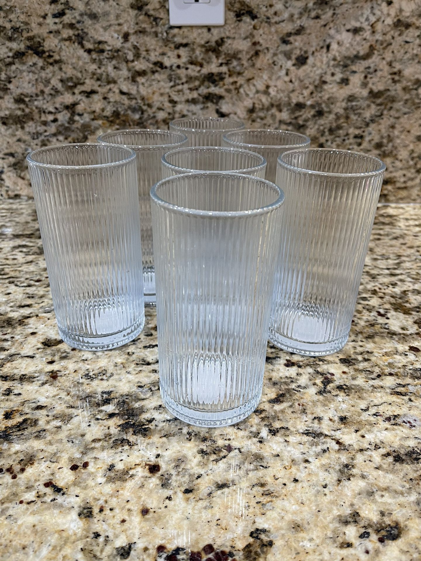 7 Glass Vases 