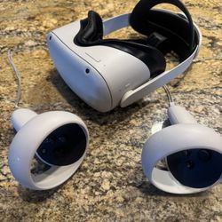 Meta Quest 2 128GB VR System Upgraded Head Strap And All Cables