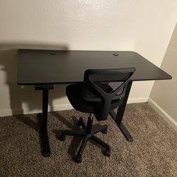 Black Desk And Chair