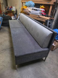 Gray Armless office couch (2 piece)