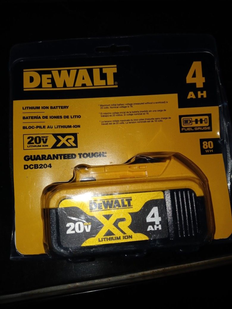 DeWalt 4 AH XR 20 Volt Battery