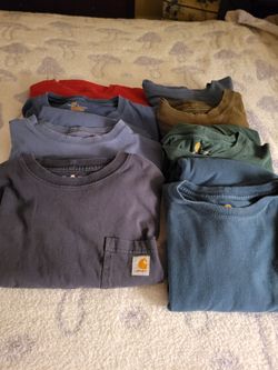 Carhartt T-Shirts Lot of 8 size L (which is an XL in CH)