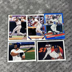 Lot of Cecil Fielder baseball cards