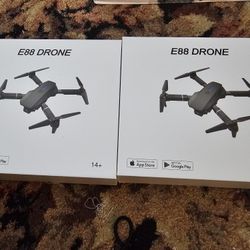 2 Brand New E88 Drones With Stability Control And Video Recording