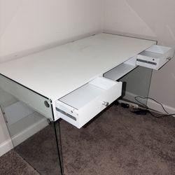 White/ Glass Desk