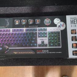 Gamdias Hermes Keyboard Mouse And Mouse pad Combo