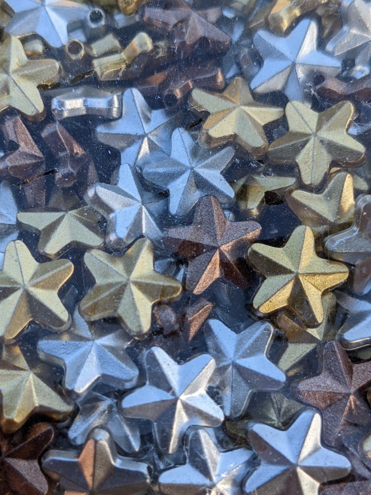 Plastic Star Shaped Beads for Arts & Crafts Jewelry 