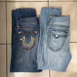 True Religion blue jeans bundle